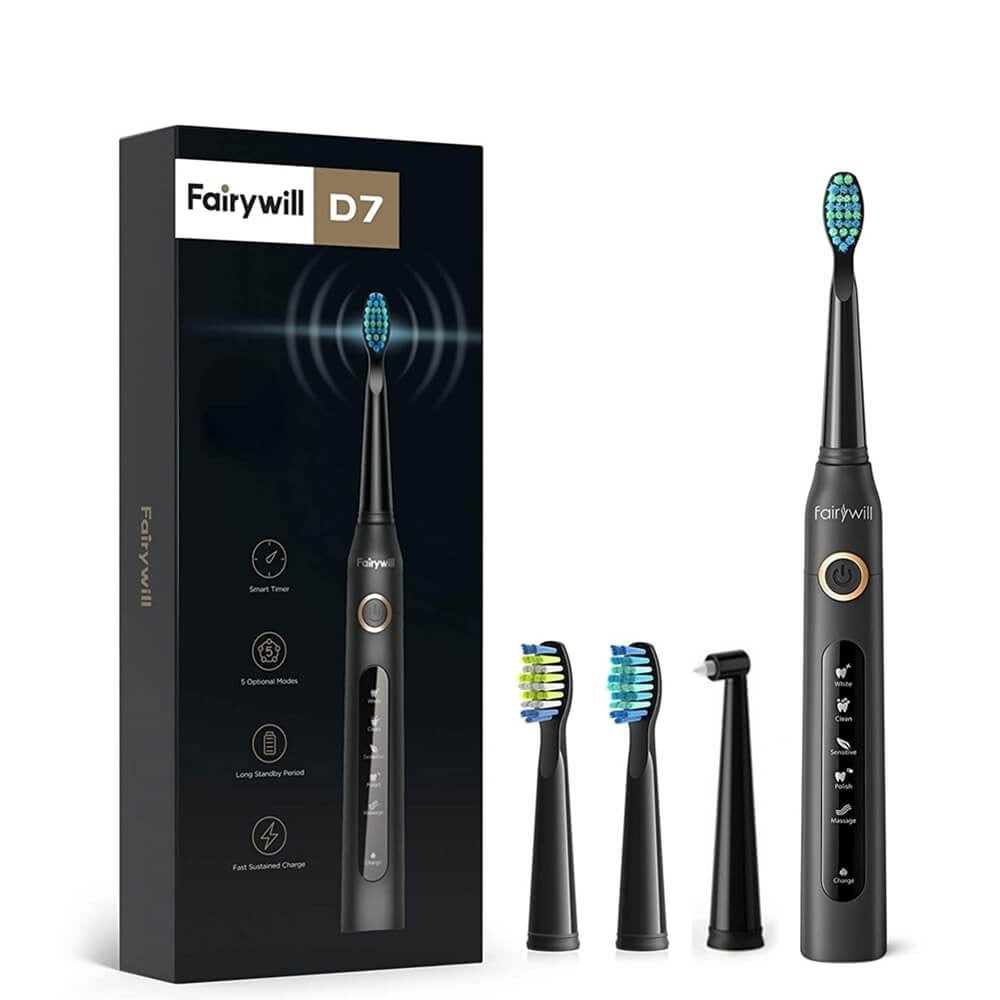 FairyWill™ D7 | Wiederaufladbare elektrische Schallzahnbürste
