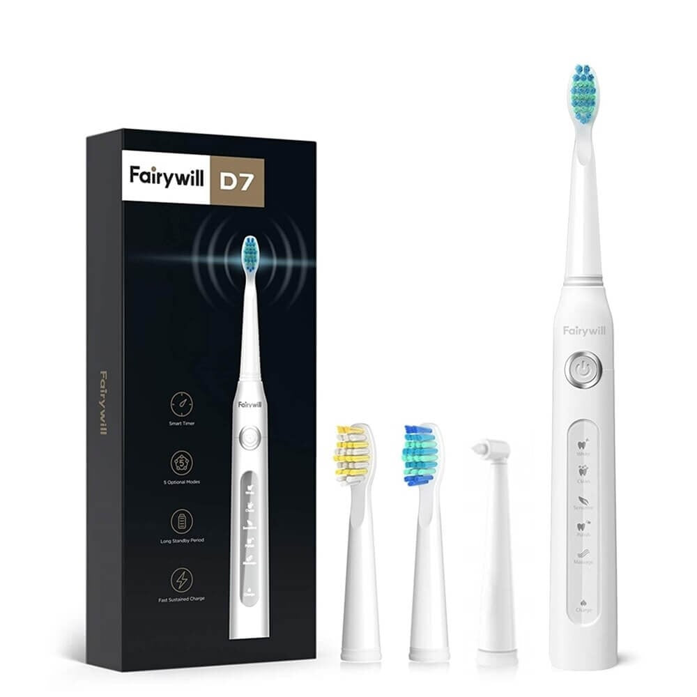 FairyWill™ D7 | Wiederaufladbare elektrische Schallzahnbürste