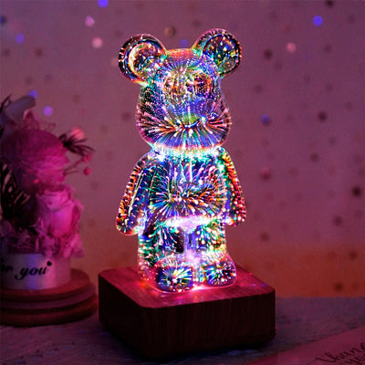 (50% RABATT) Bär Feuerwerk Lampe 3D™