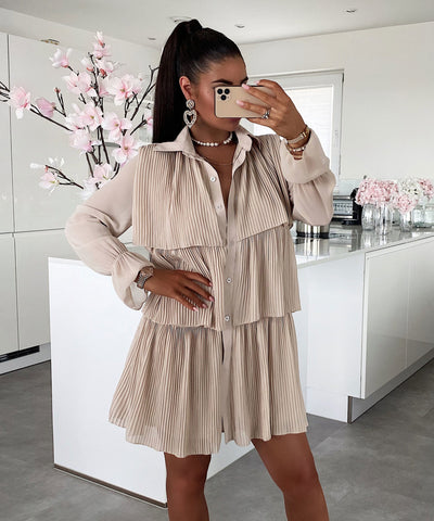 Blusenkleid Beige