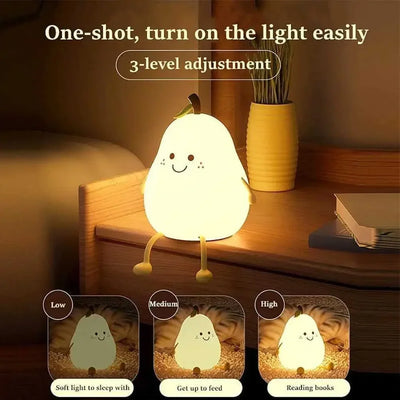 PearGlow™ - Niedliches birnenförmiges Nachtlicht für Kinder (50% RABATT)