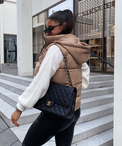 Weste Megan Kurz Beige